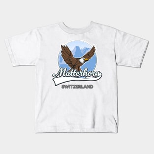 Matterhorn Switzerland travel logo Kids T-Shirt